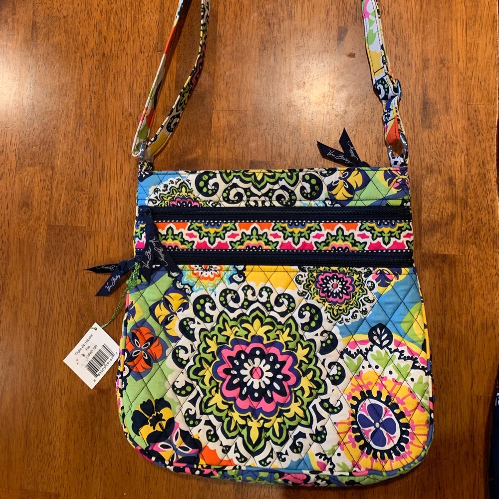 NWT Vera Bradley Triple ZIP Hipster Rio Purse